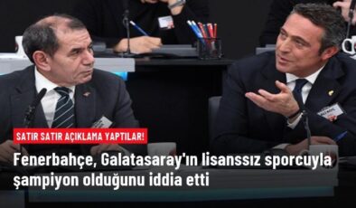 Fenerbahçe, Galatasaray’ın lisanssız sporcuyla şampiyon olduğunu iddia etti